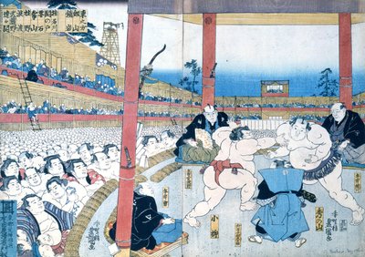 Traditional Wrestling in Japan: Sumo Wrestlers by Japanese School
