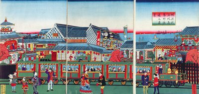 Train at Yokohama, 2nd half nineteenth century by Japanese School