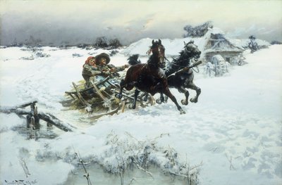 The Sleighride by Jaroslav Friedrich Julius Vesin