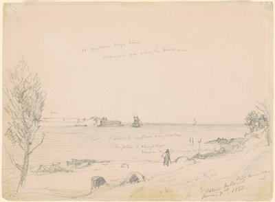 Fort Hamilton, Staten Island by Jasper Francis Cropsey