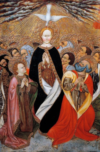 The Pentecost, altarpiece from Verdu by Jaume Ferrer