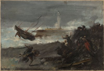 Shipwreck in the port of Dieppe by Jean Baptiste Carpeaux