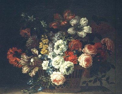 Still Life with Flowers in a Basket by Jean Baptiste Monnoyer