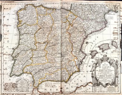 Map of the Kingdom of Spain by Jean Baptiste Nolin