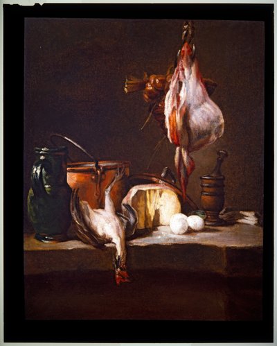 Kitchen Table with a Ray by Jean Baptiste Simeon Chardin