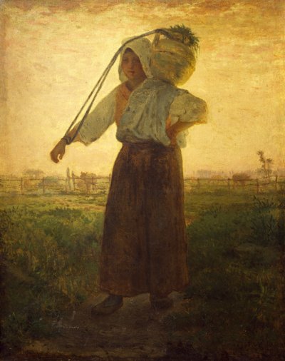 Norman Milkmaid in Greville by Jean Francois Millet