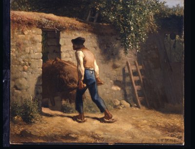 Peasant With A Wheelbarrow by Jean Francois Millet