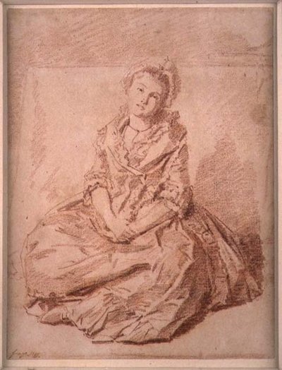 Seated Girl by Jean Honore Fragonard