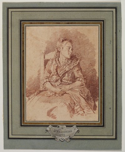 Young Girl Seated by Jean Honore Fragonard
