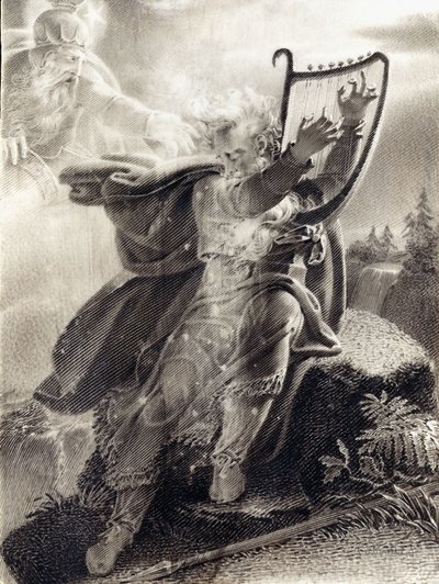 Ossian Playing the Harp by Jean Jacques Casimir Karpff