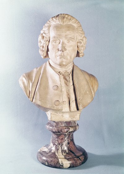 Bust of Jean-Jacques Rousseau by Jean Antoine Houdon