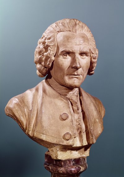Bust of Jean-Jacques Rousseau by Jean Antoine Houdon