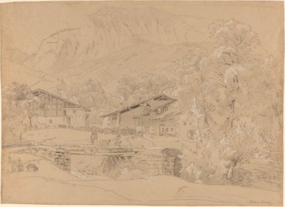 An Alpine Village in Summertime by Jean Antoine Linck