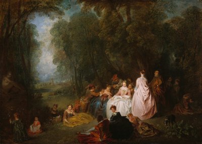 Pastoral Gathering by Jean Antoine Watteau