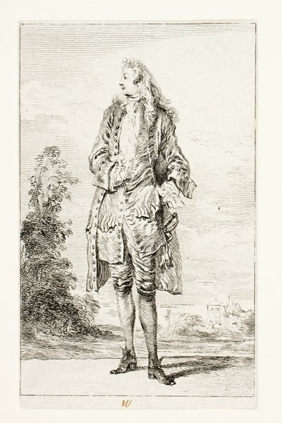 Gentleman, Hand in Vest by Jean Antoine Watteau