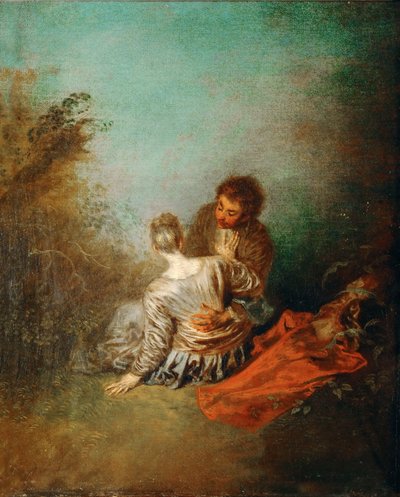 The Mistaken Advance by Jean Antoine Watteau