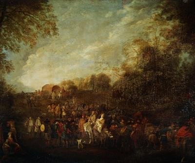 Marching Troops by Jean Antoine Watteau