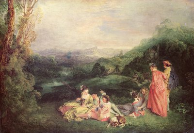 Peaceful Love, c.1718-19 by Jean Antoine Watteau