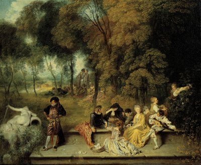 Pleasures of Love by Jean Antoine Watteau