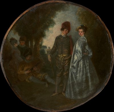 The Cascade by Jean Antoine Watteau