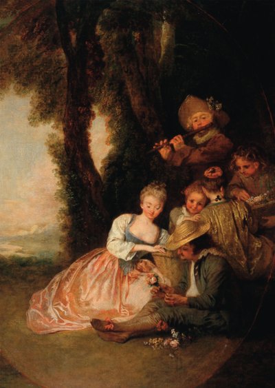 The Declaration of Love by Jean Antoine Watteau