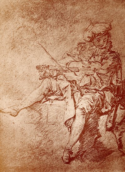 The Violinist by Jean Antoine Watteau