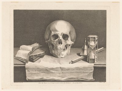 Still Life with Vanitas Symbols by Jean Aubert