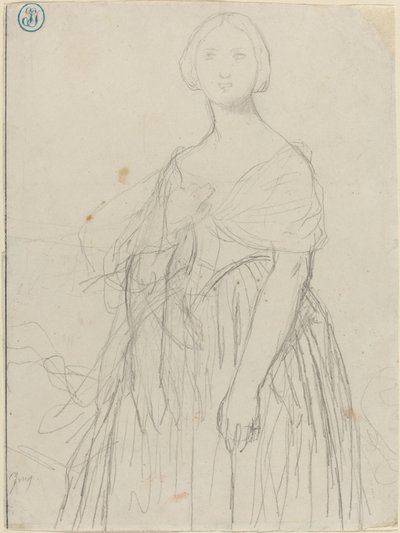 Sketch for Madame Moitessier by Jean Auguste Dominique Ingres