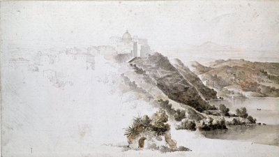 View of Tivoli by Jean Auguste Dominique Ingres