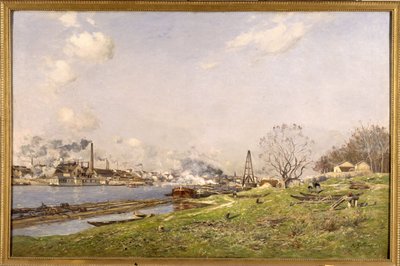 The Seine at Conflans-Charenton by Jean Baptiste Antoine Guillemet