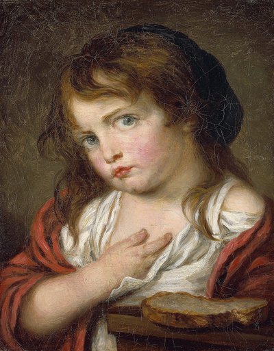 Little Girl Pouting by Jean Baptiste (after) Greuze