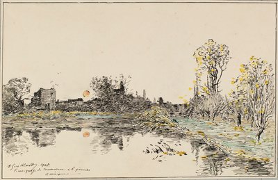 Landscape by Jean Baptiste Antoine Guillemet