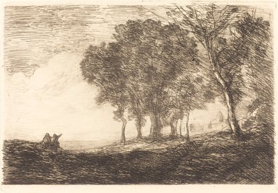 Italian Landscape by Jean Baptiste Camille Corot