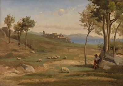 Italian Landscape by Jean Baptiste Camille Corot