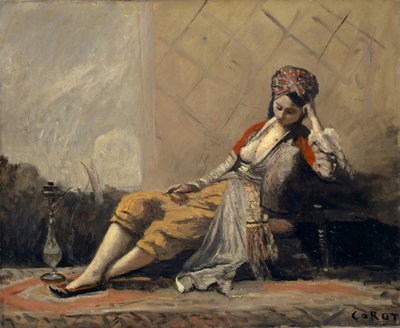 Odalisque by Jean Baptiste Camille Corot