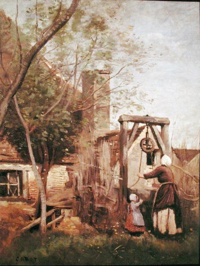 The Well by Jean Baptiste Camille Corot