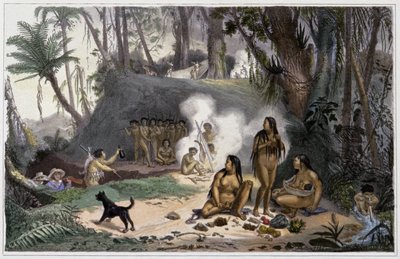 Indians in Brazil by Jean Baptiste Debret