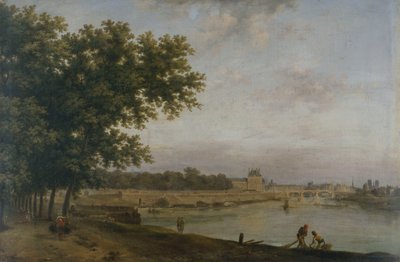 The Tuileries and the Pont Royal by Jean Baptiste Genillion