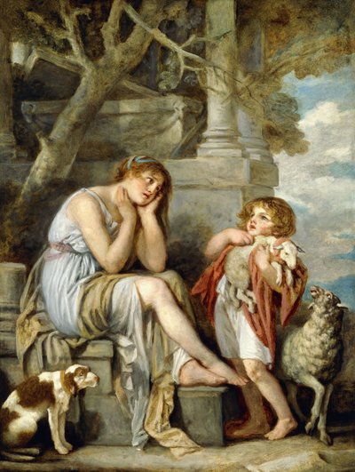 The Cherished Lamb by Jean Baptiste Greuze