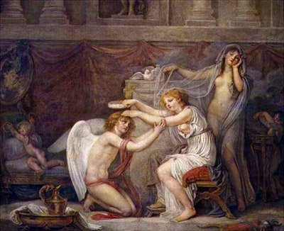 Psyche Crowning Love by Jean Baptiste Greuze