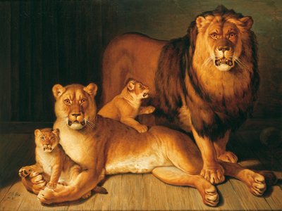 A Pride of Lions by Jean Baptiste Huet