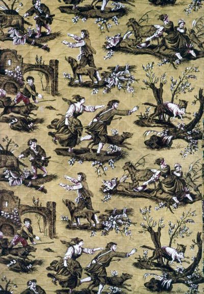 To the Wolf! (Furnishing Fabric) by Jean Baptiste Huet