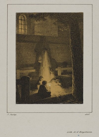 Group of Children Around a Candle by Jean Baptiste Isabey