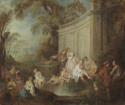 Bathers in a Park by Jean Baptiste Joseph Pater