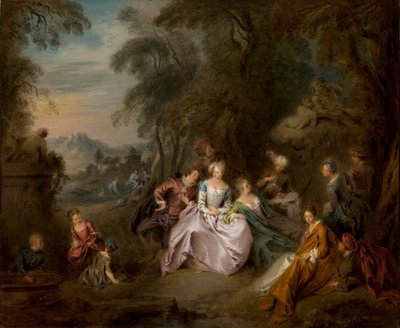 Repose in a Park by Jean Baptiste Joseph Pater