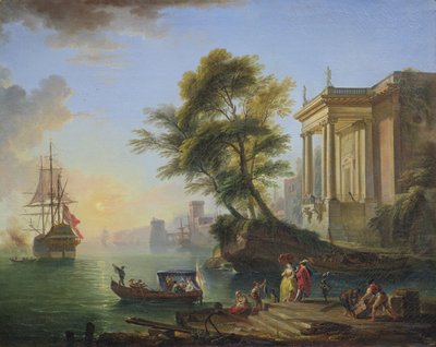 Marina, Sunset by Jean Baptiste Lallemand