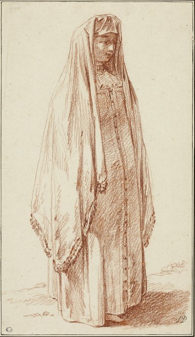 A Woman in Russian Dress by Jean Baptiste Le Prince