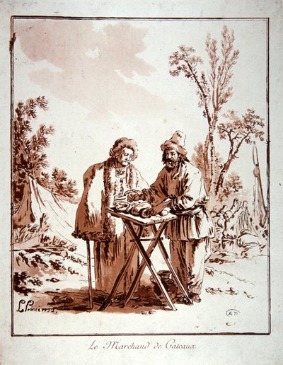 Le Marchand de Gateaux by Jean Baptiste Le Prince
