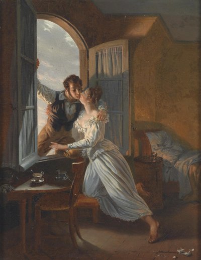 Secret Meeting by Jean Baptiste Lecoeur