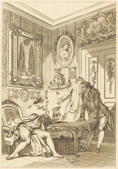 The Enchanted Cup by Jean Baptiste Michel Dupreel after Jean Honoré Fragonard